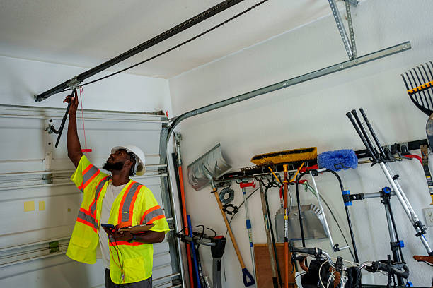 Professional Garage Door Panel Replacement technician working in La Grulla, TX